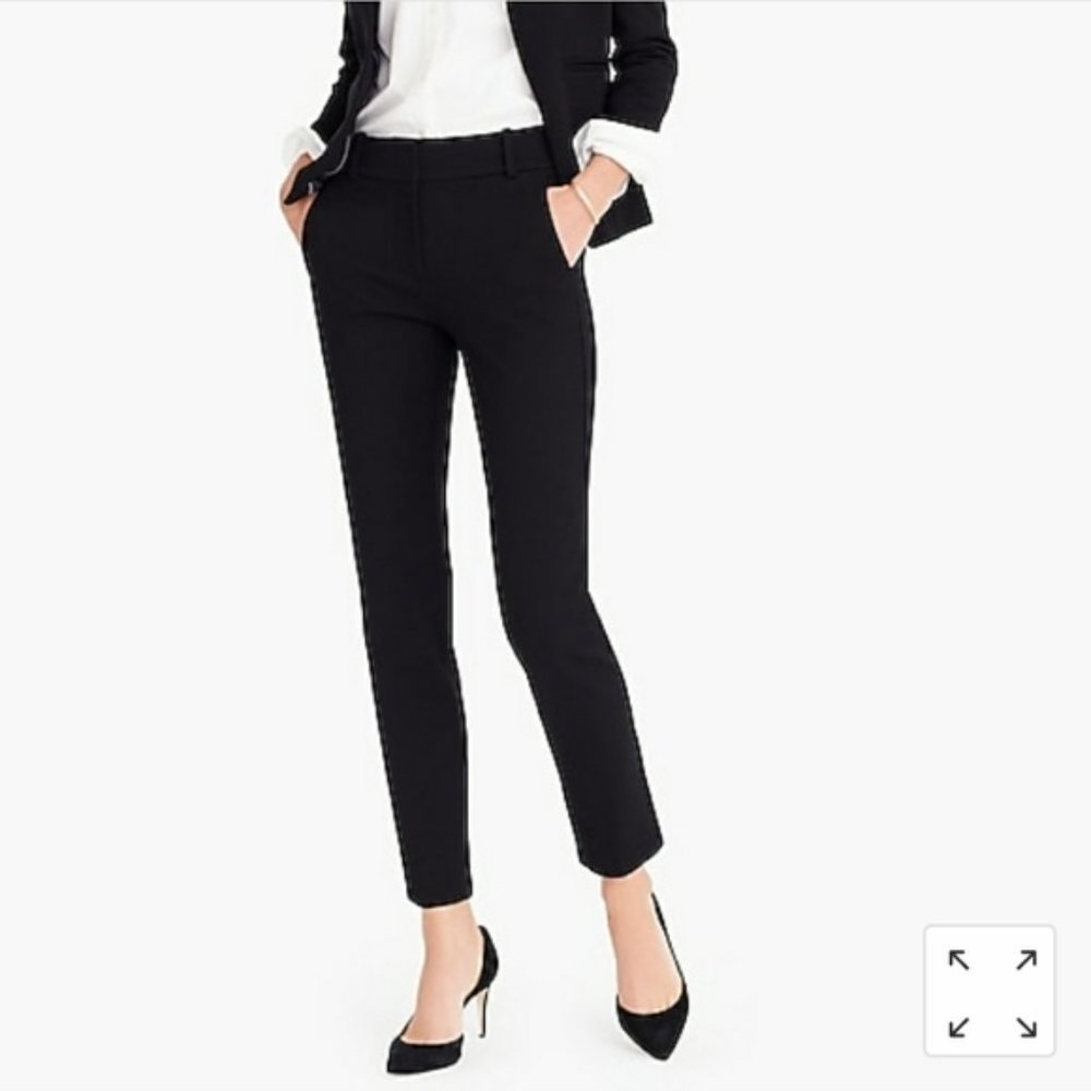 Cameron Slim Crop Pant in Stretch Black 14